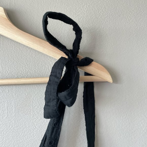 House of Harlow 1960 tank top with tie straps medium women's shirt eyelet black - Picture 7 of 13